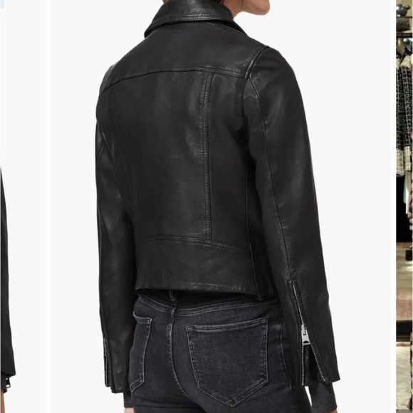 All Saints Dalby Leather Jacket - Picture 4 of 11
